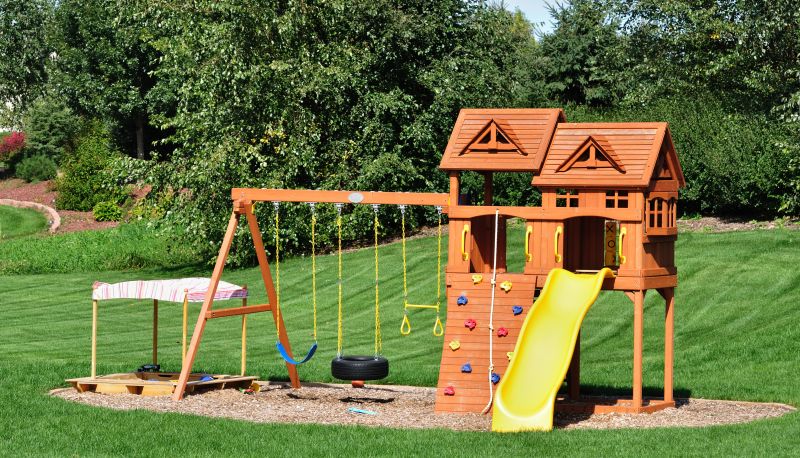 Wooden Playset Installation in Olathe, KS